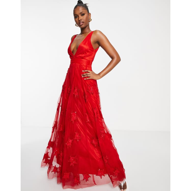 Asos red prom dress hot sale