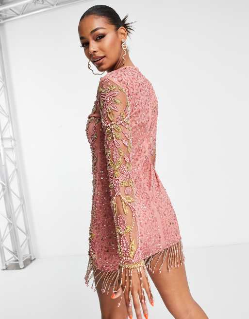 Vestito oro e rosa top