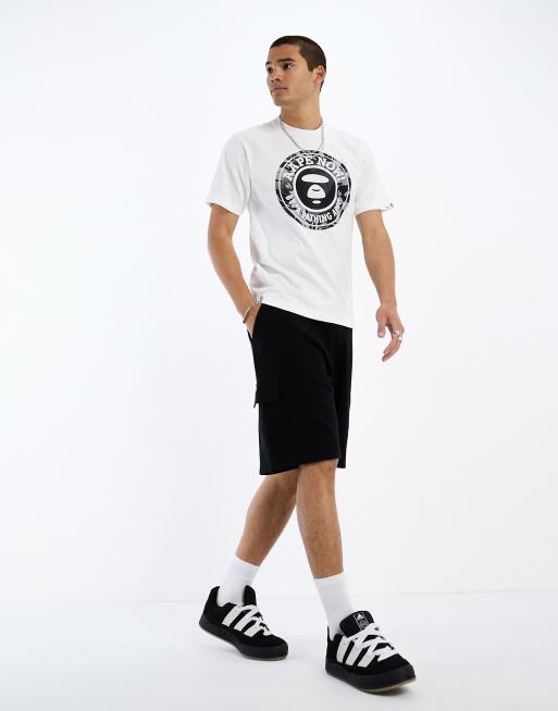 AAAPE By A Bathing Ape® - Starbuck - T-shirt met camouflageprint in wit