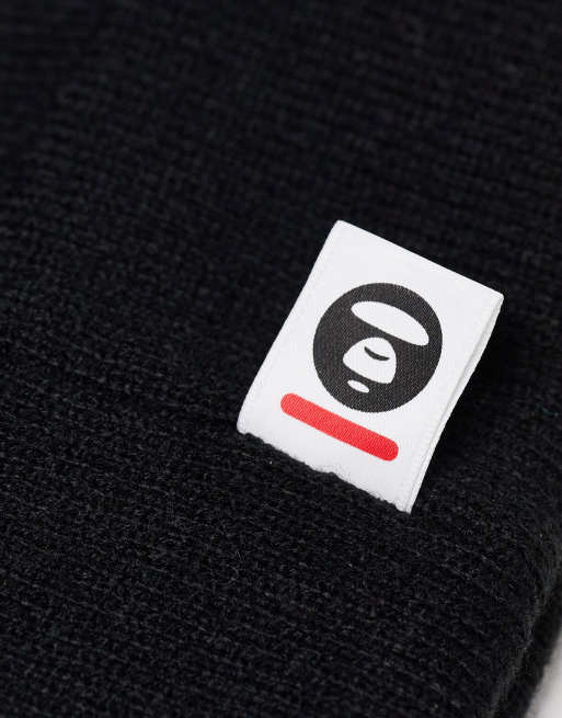 Aape af A Bathing Ape Now - Hue i sort med logobroderi og badge, 4 af 4