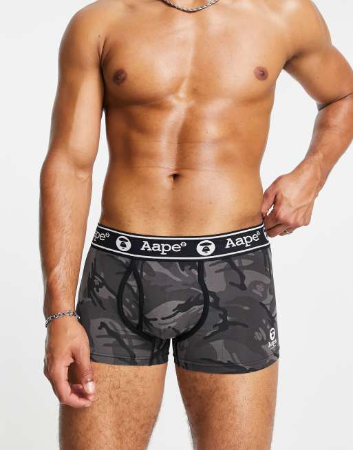 AAPE - Boxershort met logo en camouflageprint in multi