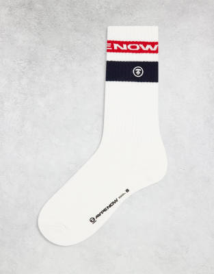 AAPE BY A BATHING APE® Aape By A Bathing Aape ankle socks in white