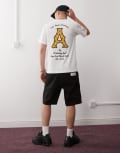 [AAPE BY A BATHING APE®] Aape by A Bathing Ape A logo back print t-shirt in cream-White Chest 36 CREAM