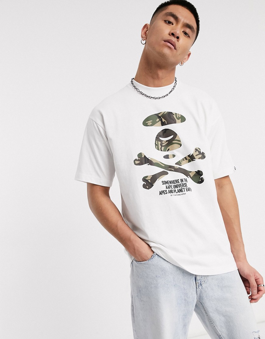 AAPE By A Bathing Ape - AAPE Army - T-shirt in wit