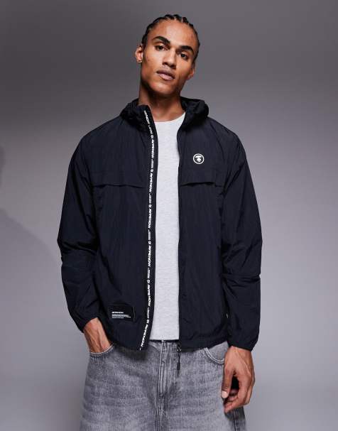 AAPE by A Bathing Ape – Aape Now – Czarna lekka kurtka wiatrówka - view 1
