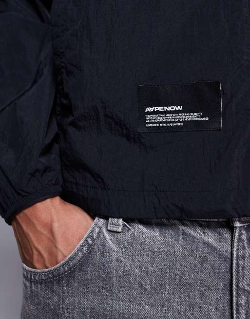 AAPE by A Bathing Ape – Aape Now – Czarna lekka kurtka wiatrówka, 5 z 5