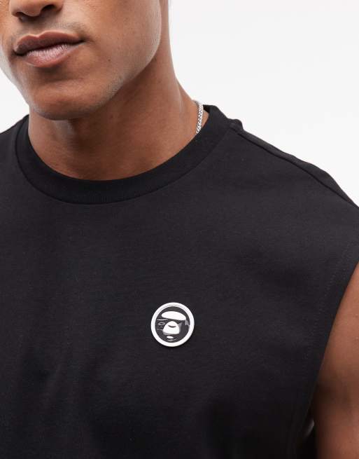 Aape by A Bathing Ape aape now hemdje zonder mouwen in zwart, 5 van 5