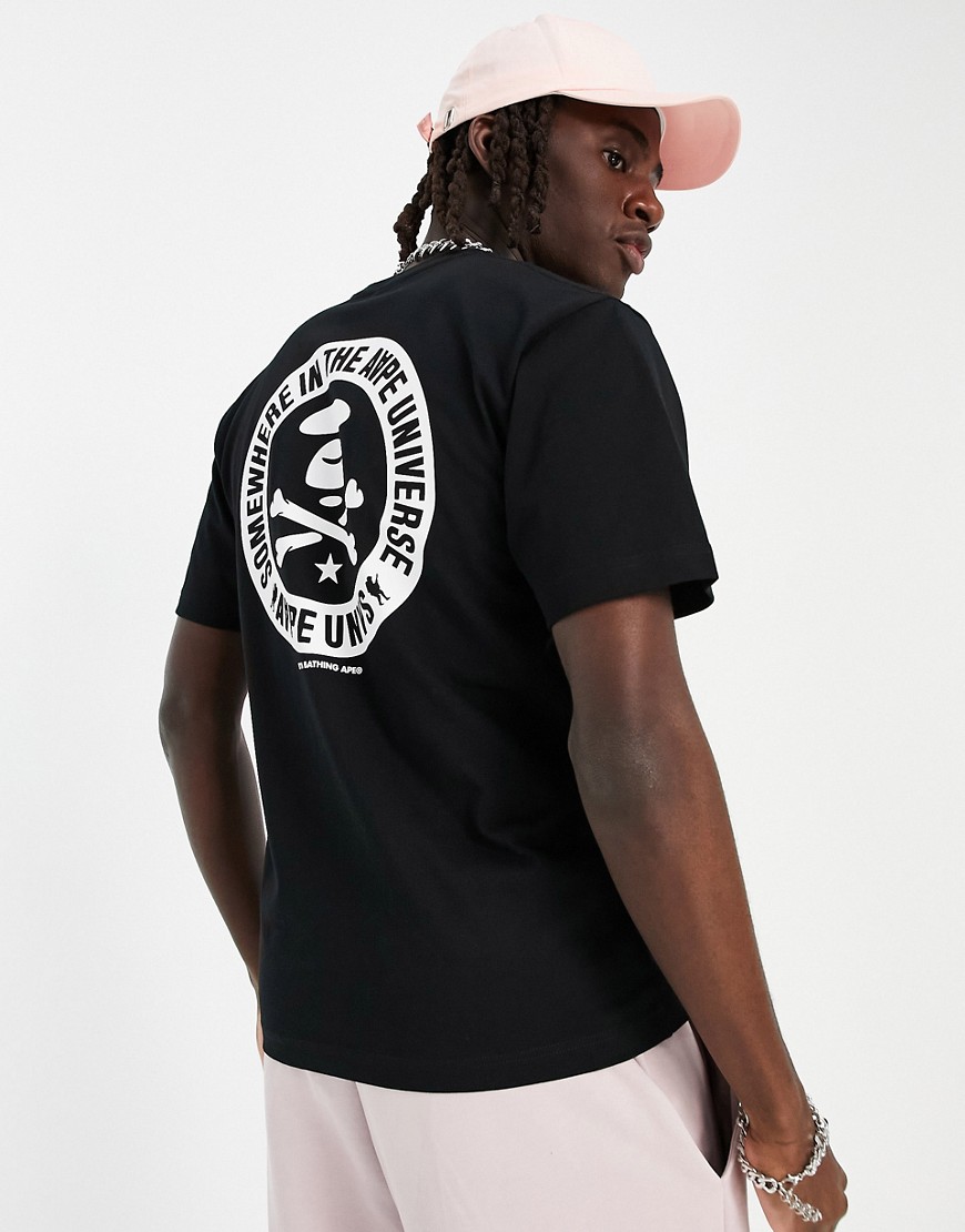 AAPE By A Bathing Ape aape universe back print t-shirt in black