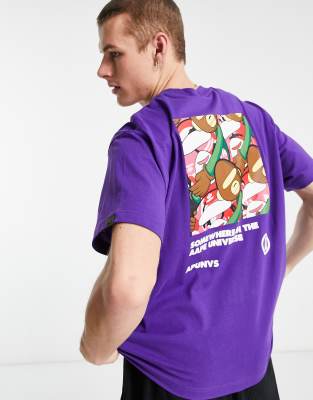 purple a bathing ape shirt