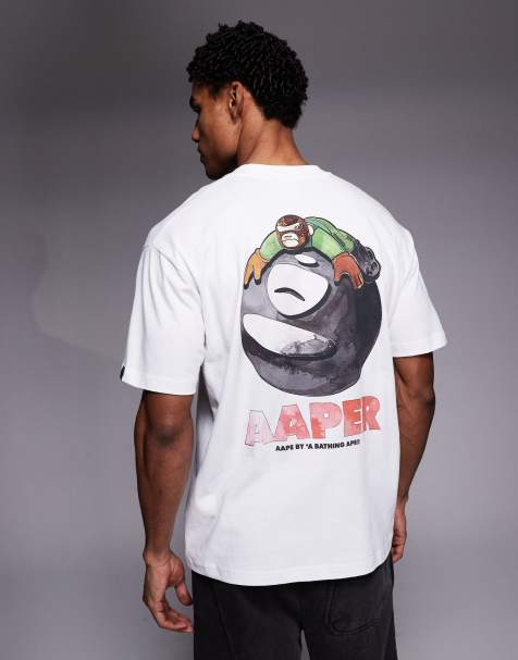 Aape by A Bathing Ape aaper t-shirt in white - view 1