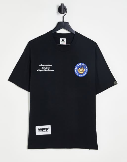 Aape By A Bathing Ape aldo t-shirt in black | ASOS