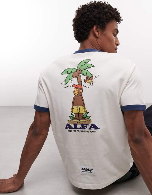 Aape by A Bathing Ape - Alfa - T-shirt - Blanc cassé, 5 de 5