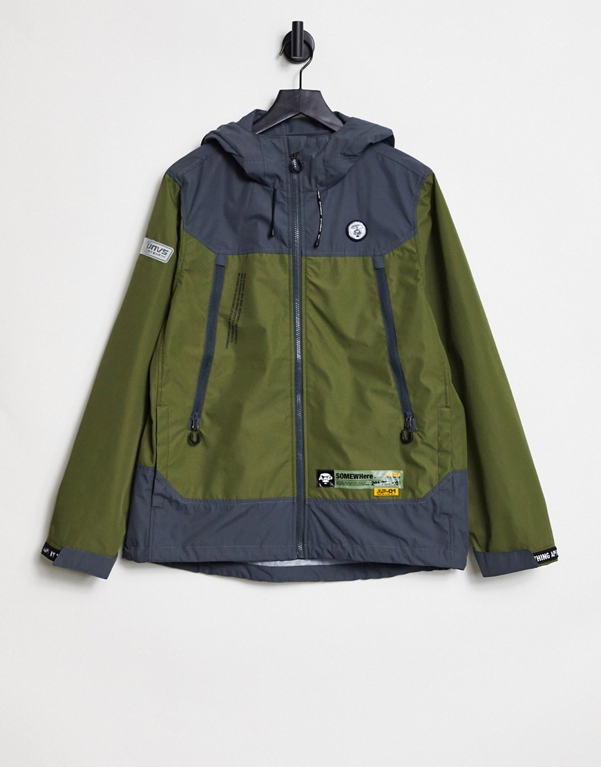 AAPE By A Bathing Ape army techinical jacket in khaki-Green