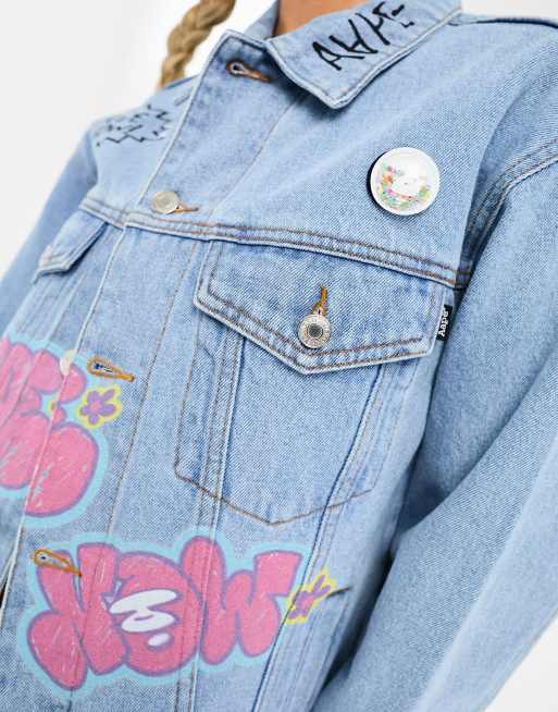 Aape By A Bathing Ape art denim jacket in blue, 2 of 4