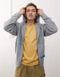 [AAPE BY A BATHING APE®] Aape By A Bathing Ape back print logo zip-up hoodie in grey Chest 34 GREY