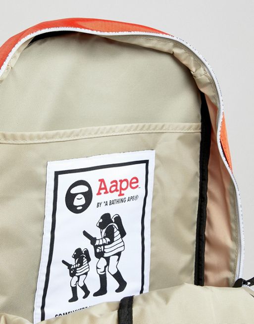 AAPE By A Bathing Ape backpack in orange