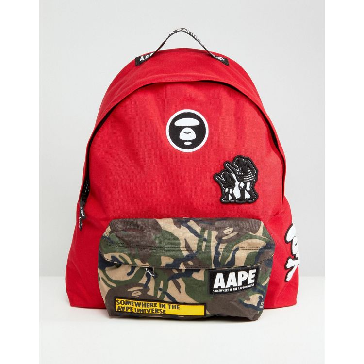 Aape by *A bathing ape leather black backpack  Black leather backpack,  Black backpack, A bathing ape