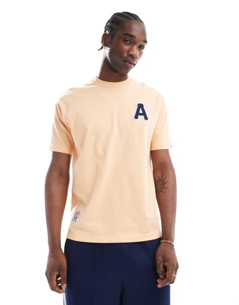 Aape by A Bathing Ape backprint logo t-shirt in apricot - view 1