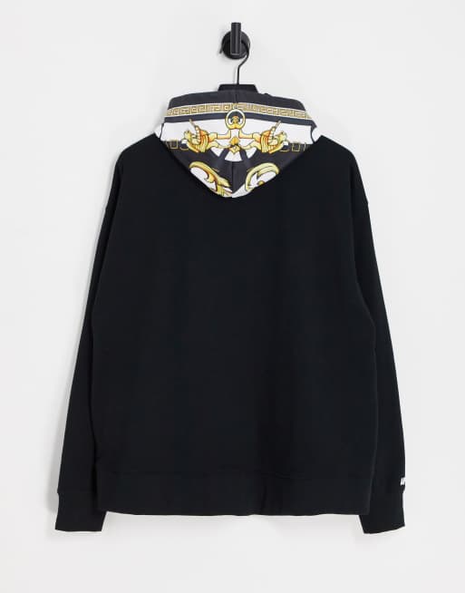 AAPE By A Bathing Ape baroque hoodie in black ASOS