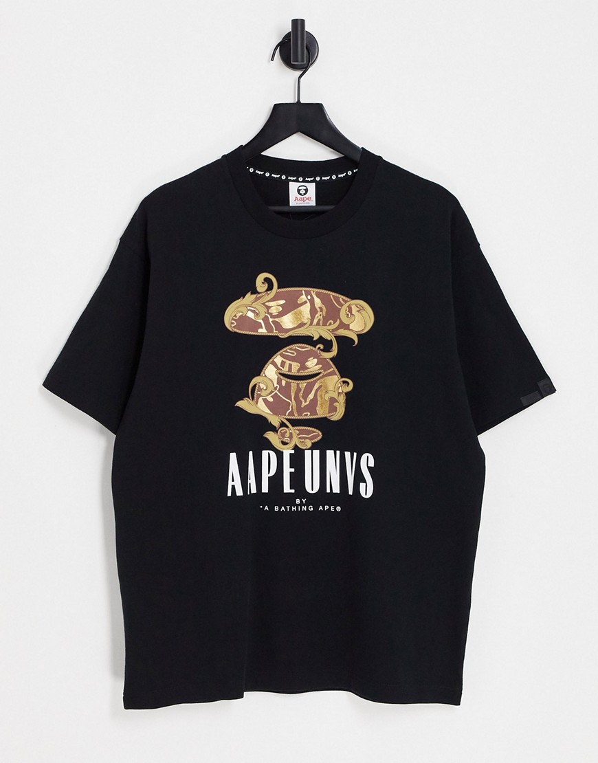AAPE By A Bathing Ape baroque t-shirt in black
