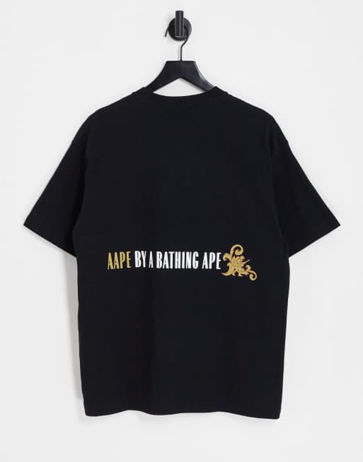 AAPE By A Bathing Ape baroque t shirt in black