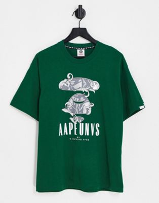 AAPE By A Bathing Ape baroque t-shirt in green
