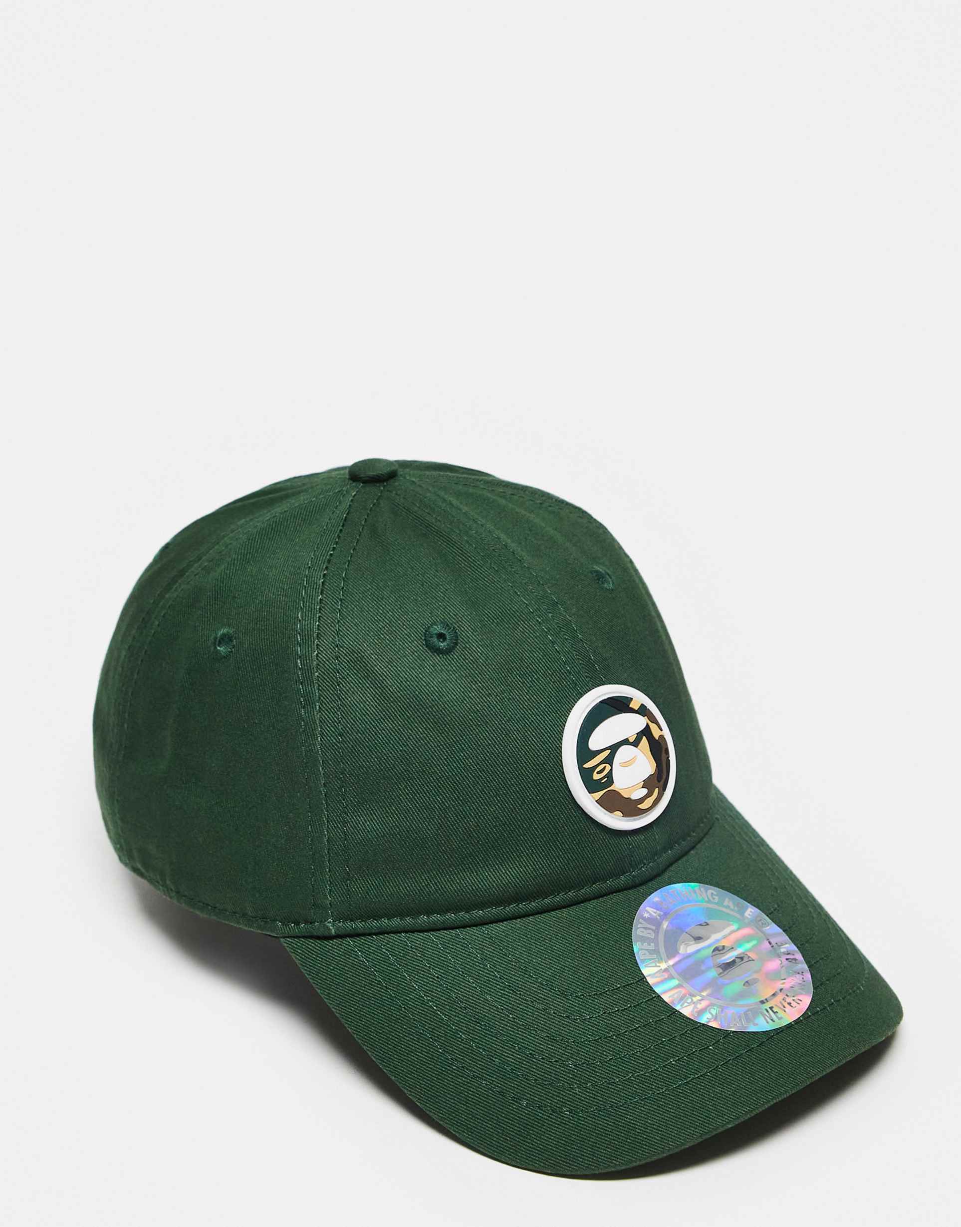 aape by a bathing ape baseball cap in dark green