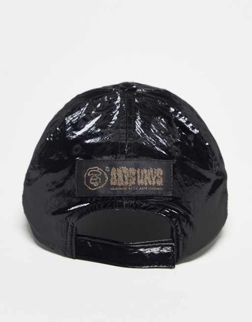 Aape by A Bathing Ape – Baseballkappe in Schwarz mit Metallabzeichen-Logo, 2 von 4