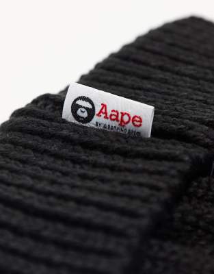 Aape By A Bathing Ape Beanie In Black