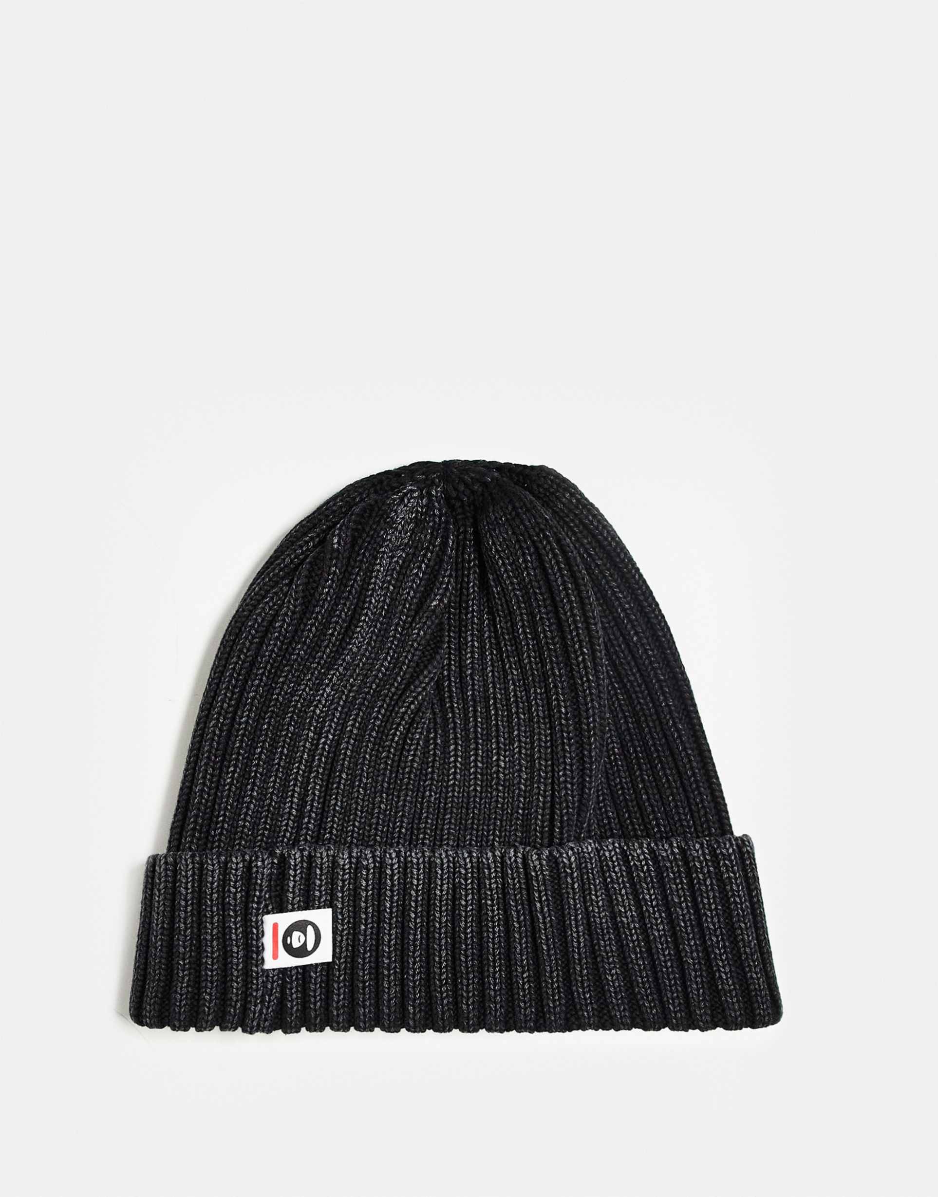 aape by a bathing ape beanie in washed black