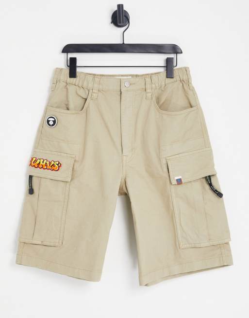 AAPE By A Bathing Ape Beige cargoshorts ASOS