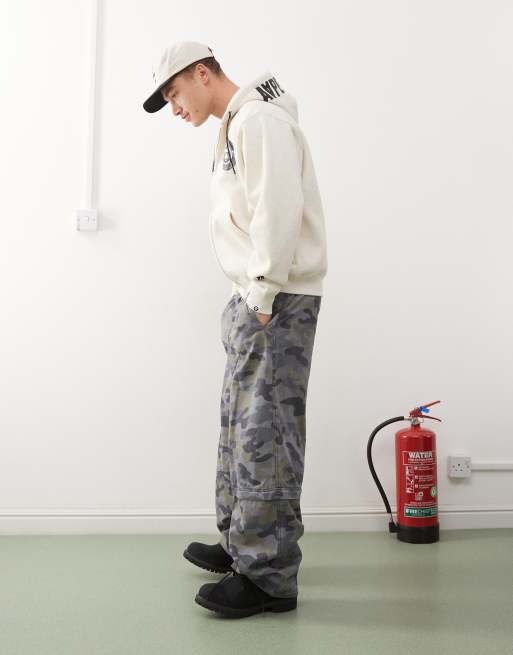 Aape By A Bathing Ape® – Beige huvtröja med dragkedja och logga, 3 av 4