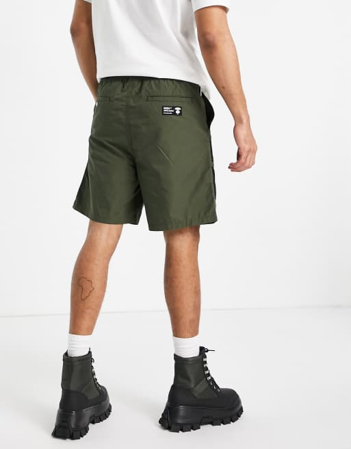 pe By A Bathing Ape Belted Ripstop Shorts In Green Asos