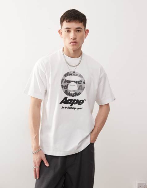 Aape By A Bathing Ape – Biały T-shirt z logo - view 1