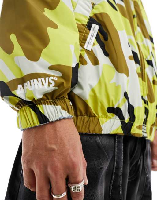 AAPE By A Bathing Ape – Blå/ kamouflagemönstrad, vändbar träningsjacka i skaterstil och oversize modell, 2 av 4