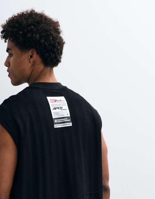 Aape by A Bathing Ape – Bleksvart, ledigt linne med logga, 2 av 5