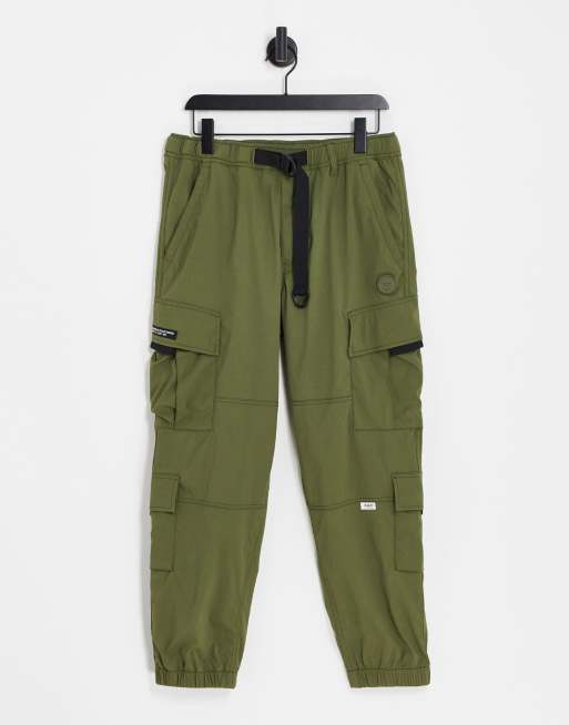 AAPE By A Bathing Ape – Bojówki z wieloma kieszeniami w kolorze khaki