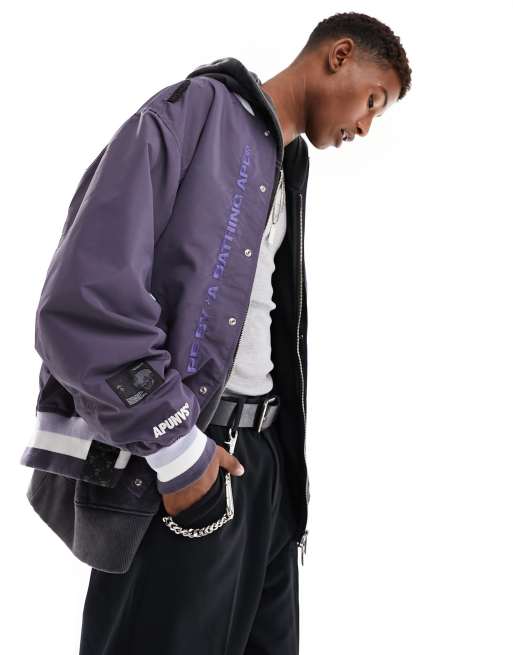 Aape By A Bathing Ape bomber jacket in purple