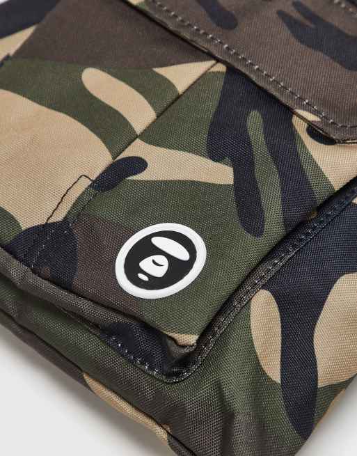 Aape by A Bathing Ape - Borsa mimetica multitasche a tracolla, 2 di 3