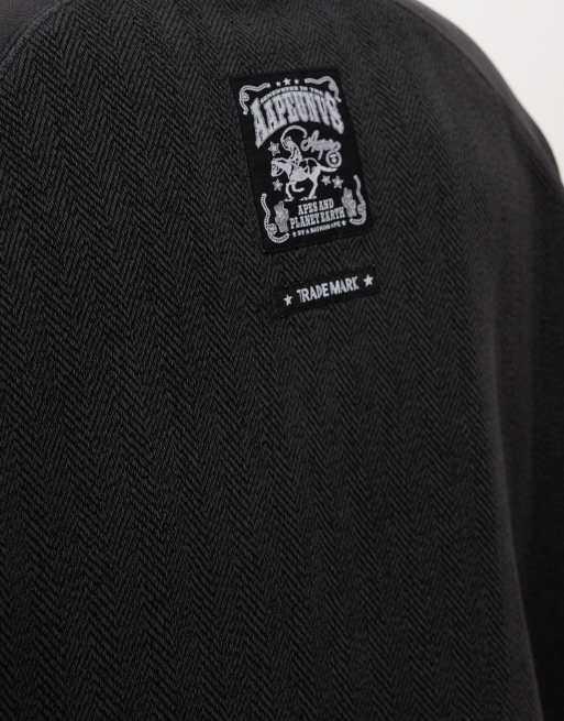 Aape by A Bathing Ape boxy fit knit sleeveless sweatshirt in washed black