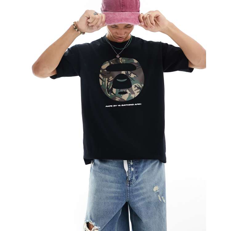 A bathing ape t shirt black best sale