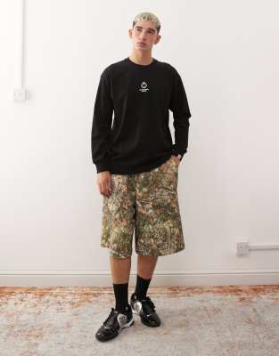 Aape By A Bathing Ape Boxy Long Sleeve T-shirt In Black