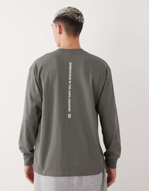 Aape By A Bathing Ape boxy long sleeve T-shirt in green, 3 of 5