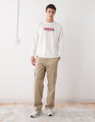 Aape By A Bathing Ape Boxy Long Sleeve T-shirt In White