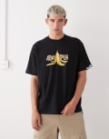 [AAPE BY A BATHING APE®] Aape by A Bathing Ape boxy t-shirt in black with chest and back logo print Chest 34 BLACK