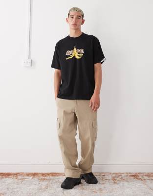 Aape By A Bathing Ape Printed T-shirt In Black