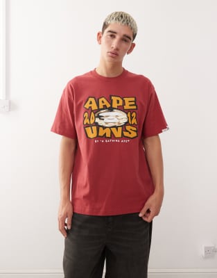 Aape By A Bathing Ape Boxy T-shirt In Red
