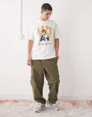 Aape By A Bathing Ape Boxy T-shirt In White