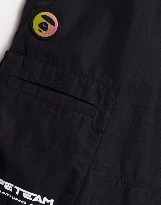 Aape By A Bathing Ape - Broek met verschillende cargozakken in zwart, 3 van 4