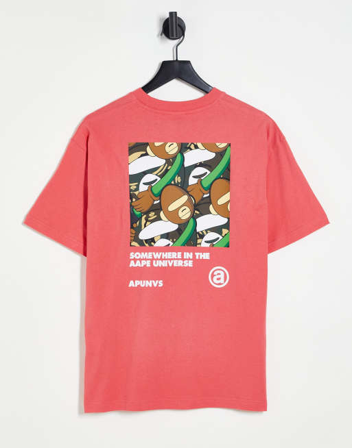 Aape By A Bathing Ape camo box back print t | VolcanmtShops